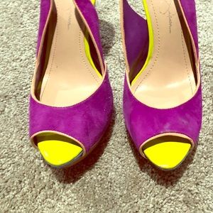 Jessica Simpson multi colored heels